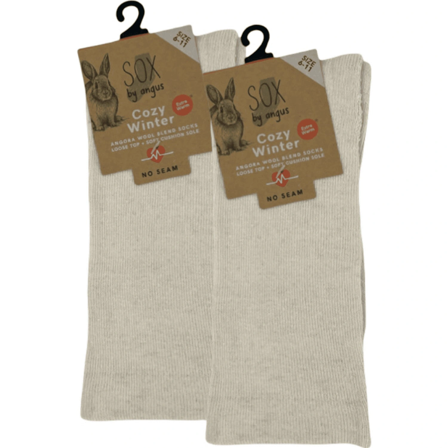 Cloud Soft Angora Blend Socks No Seam Cozy Bone Comfort