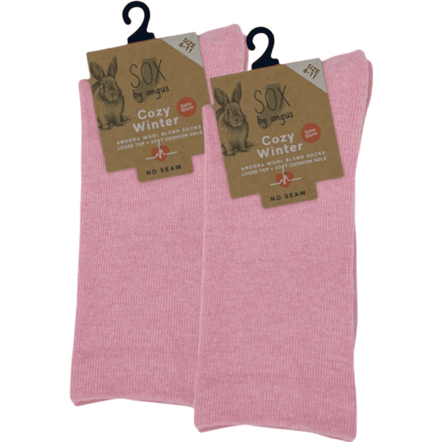Pink Angora Cloud Socks: Cozy Comfort Without the Seams!